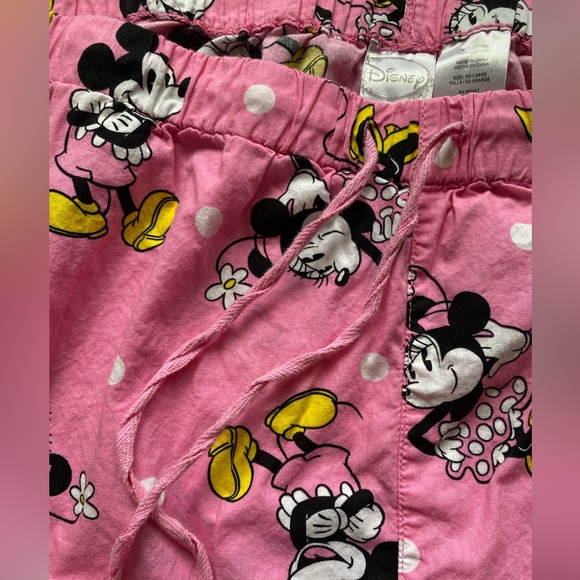 Disney Mickey and Minnie Mouse Pink Polka Dot Pajama Bottoms Size XXL - Picture 6 of 6